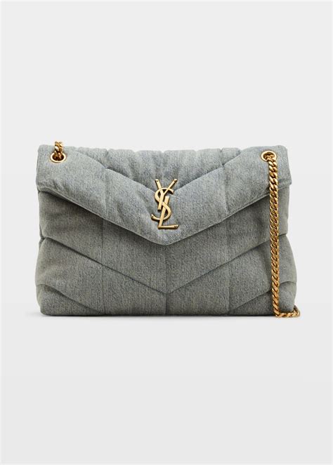 ysl puffer bag denim